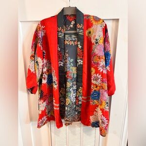 Johnny Was sassy reversible Floral Kimono Jacket